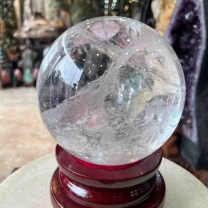 Bi Cầu Đá Thạch Anh Trắng