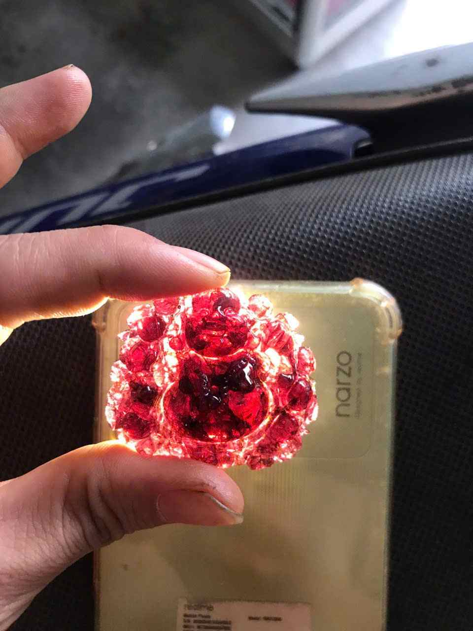 Mặt Dây Chuyền Di Lặc Đá Ngọc Hồng Lựu