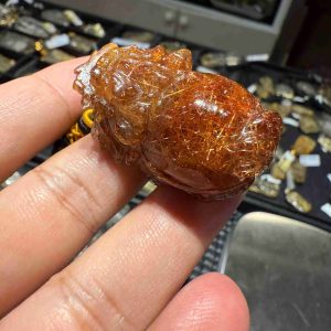 Mặt Dây Chuyền Long Quy Đá Thạch Anh Tóc Nâu