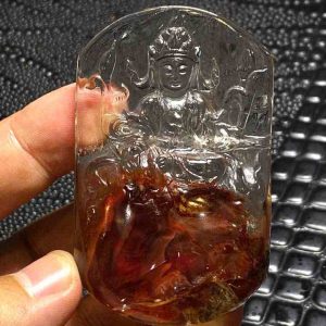 Mặt Dây Chuyền Quan Âm Đá Thạch Anh