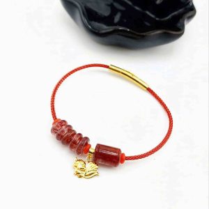 Vòng Tay Cáp Ngũ Điếu Mix Lu Hồ Ly Đá Thạch Anh