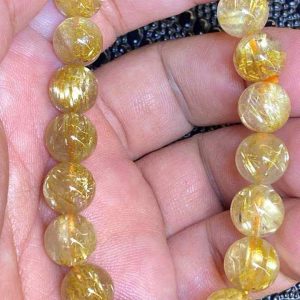 Vòng Tay Đá Thạch Anh Tóc Vàng