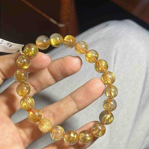 Vòng Tay Đá Thạch Anh Tóc Vàng