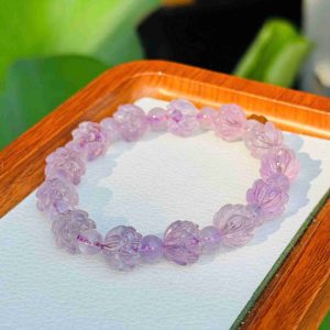 Vòng Tay Sen Đá Thạch Anh Tím