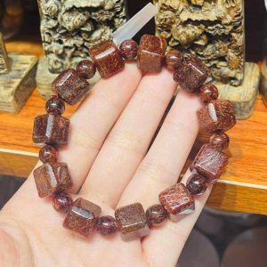 Vòng Tay Thạch Anh Tóc Nâu Đỏ