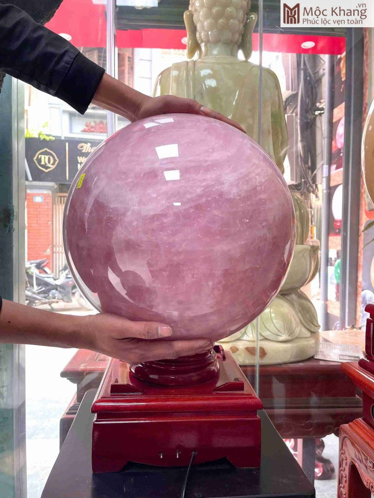 Bi Cầu Đá Thạch Anh Hồng