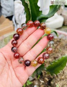 Vòng Tay Đá Thạch Anh Tóc Tam Tài Đường Kính 11.5 (mm)