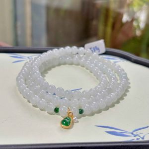 Chuỗi Ngọc Cẩm Thạch Mix Charm Hồ Lô Hạt 5.8 (mm)