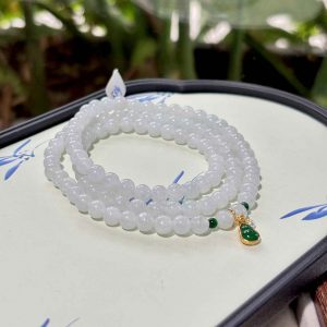 Chuỗi Ngọc Cẩm Thạch Mix Charm Hồ Lô Hạt 5.8 (mm)