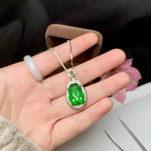 Mặt Dây Tỳ Hưu Ngọc Cẩm Thạch Cao 2.65 (cm)