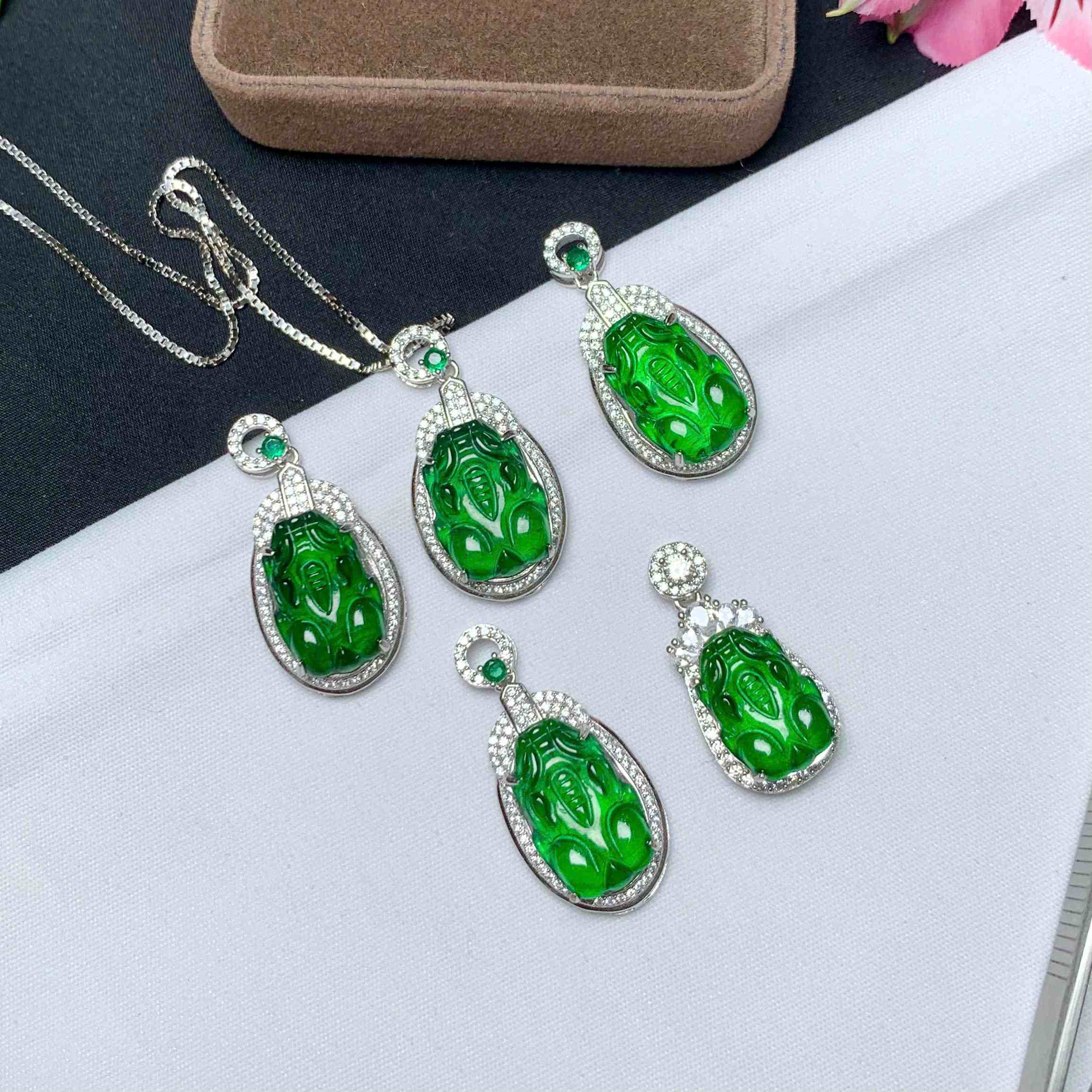 Mặt Dây Tỳ Hưu Ngọc Cẩm Thạch Cao 2.65 (cm) (8)_9