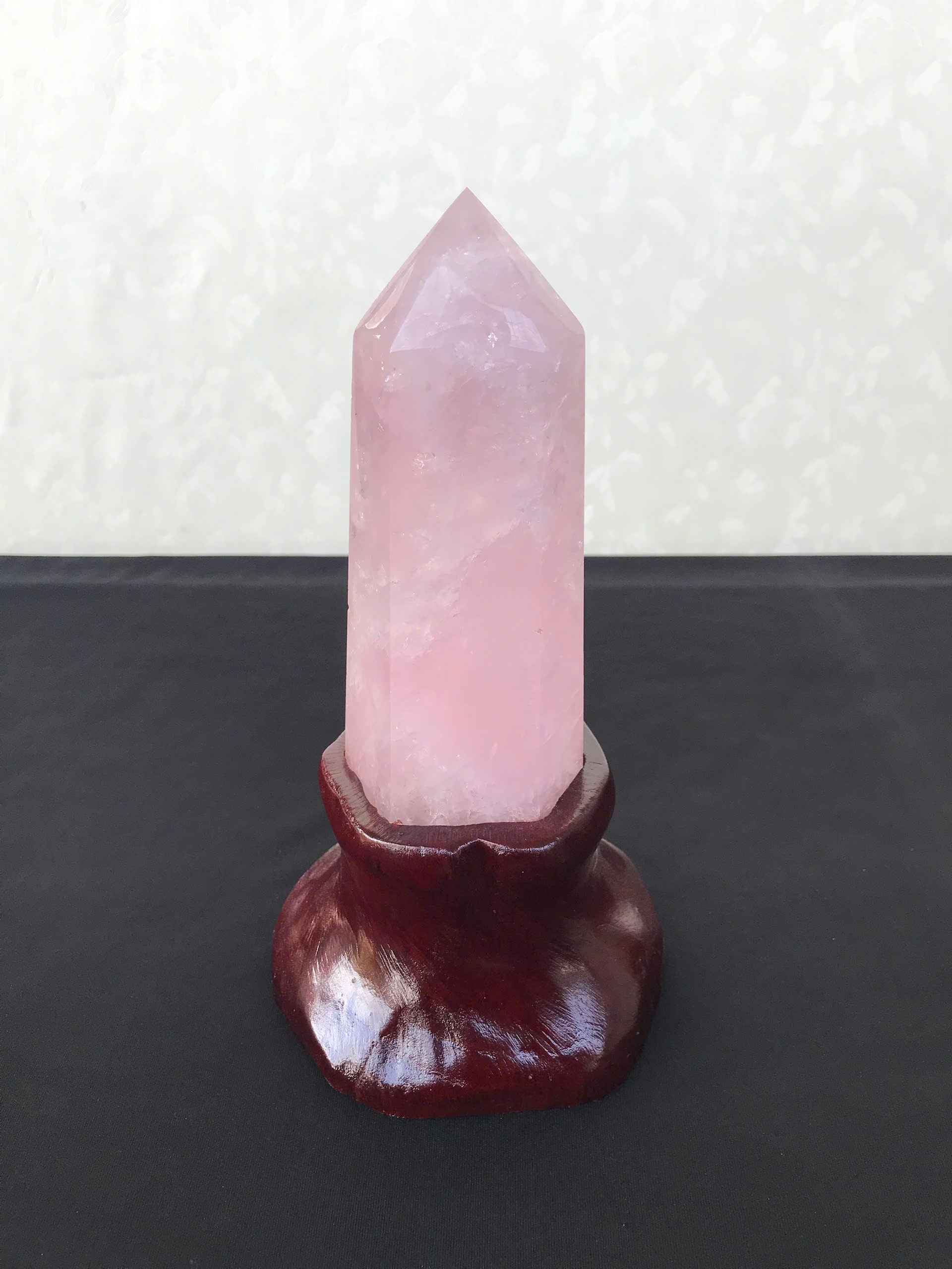 Trụ Lục Lăng Thạch Anh Hồng Cao 16,3 (cm)