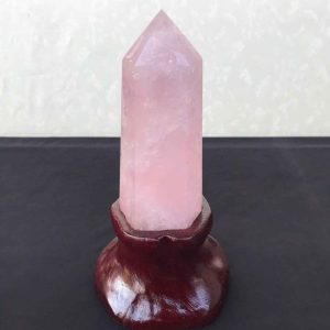 Trụ Lục Lăng Thạch Anh Hồng Cao 16,3 (cm)