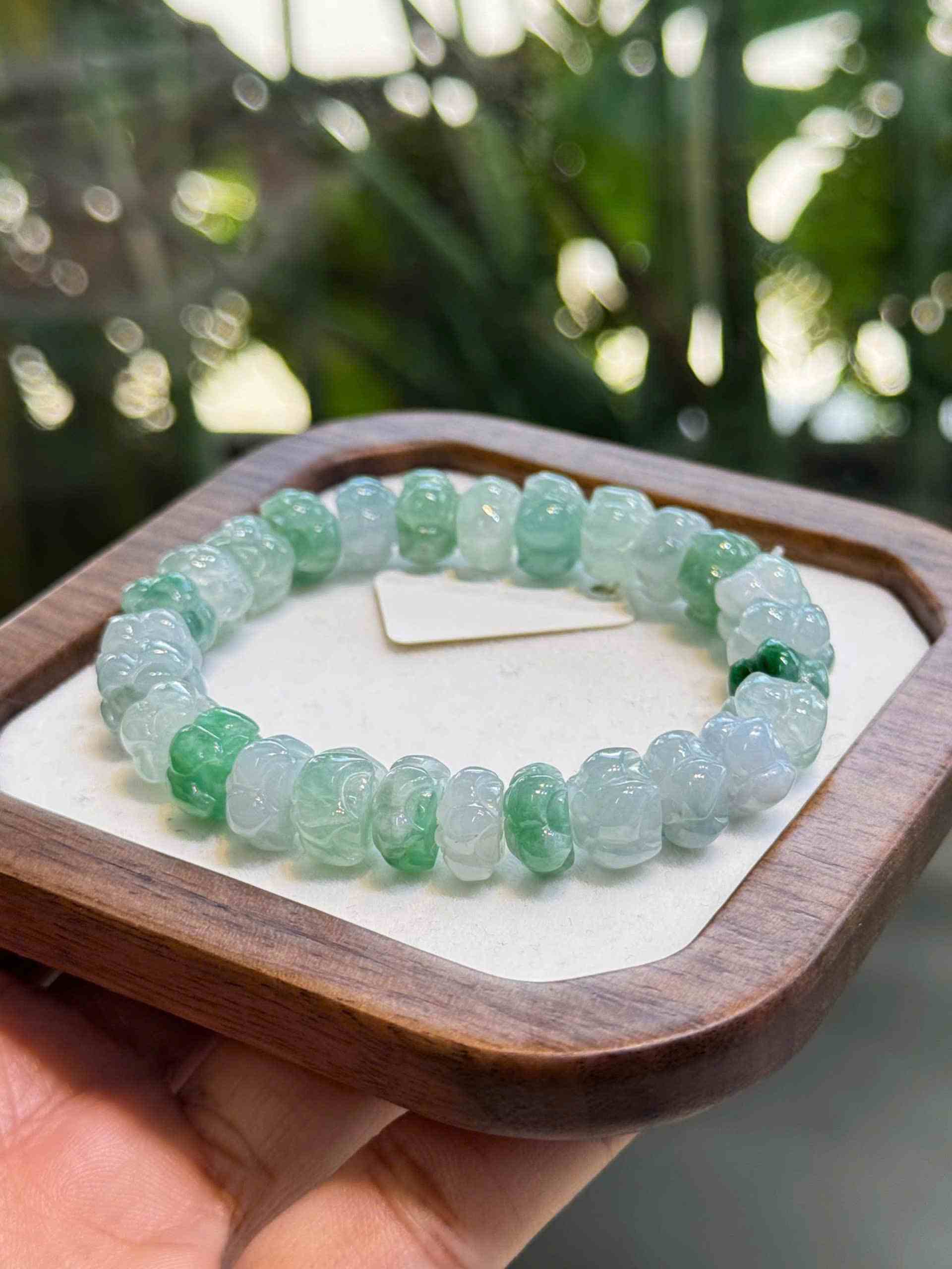 Vòng Tay Ngọc Huyết Nếp Băng Táo Hoa Bay Hạt 10 (mm) (2)_2