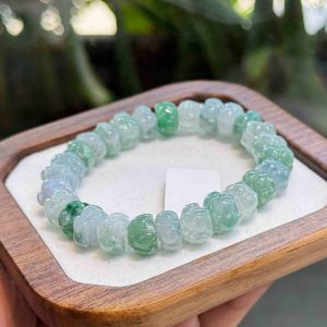 Vòng Tay Ngọc Huyết Nếp Băng Táo Hoa Bay Hạt 10 (mm)