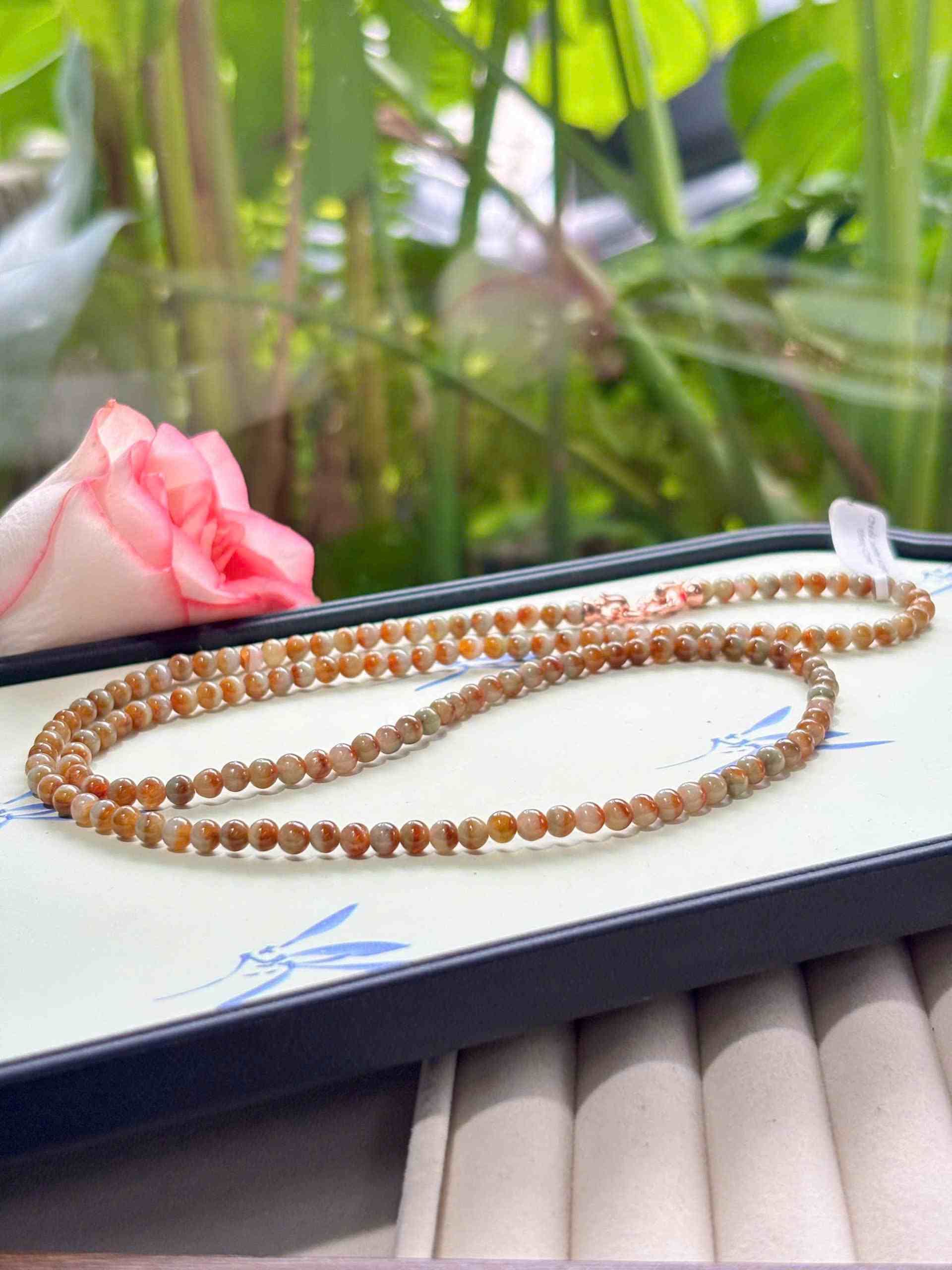 Vòng Tay Ngọc Huyết Uyên Ương Hạt 4.2 (mm) (3)_3