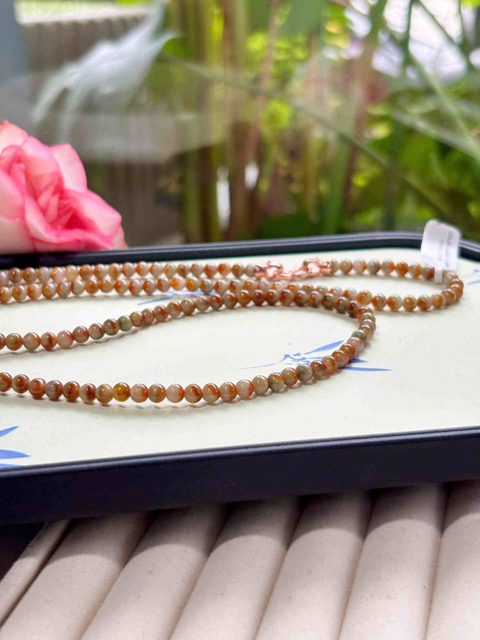 Vòng Tay Ngọc Huyết Uyên Ương Hạt 4.2 (mm) (4)_4