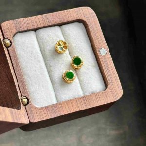 Charm Bạc Gắn Ngọc Cẩm Thạch 6.6 (mm)