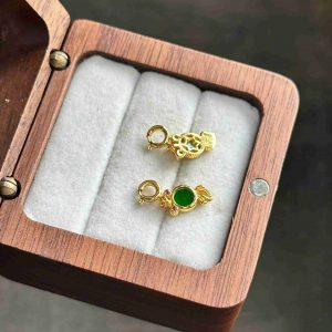 Charm Treo Cá Ngọc Cẩm Thạch Bạc s925