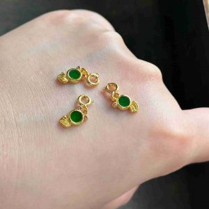Charm Treo Cá Ngọc Cẩm Thạch Bạc s925