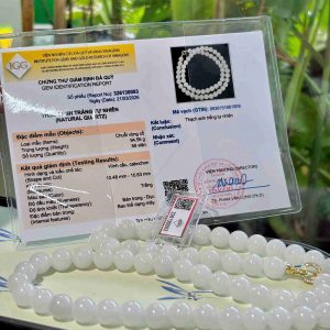 Chuỗi Cổ Thạch Anh Trắng Hạt 10.5 (mm)