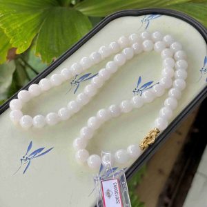 Chuỗi Cổ Thạch Anh Trắng Hạt 10.5 (mm)