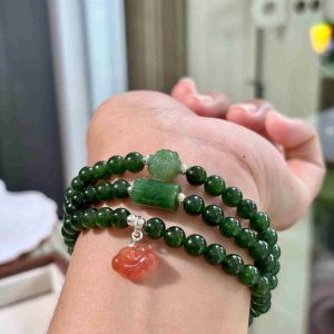 Chuỗi Ngọc Bích Mix Charm Hạt 6 (mm)