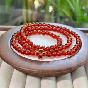 Chuỗi Ngọc Hồng Lựu Mix Charm Hạt 5.8 (mm)