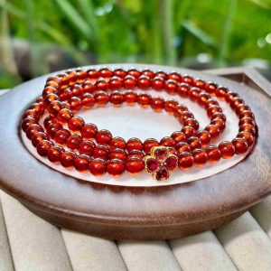 Chuỗi Ngọc Hồng Lựu Mix Charm Hạt 5.8 (mm)