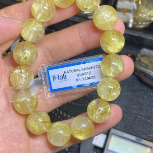 Vòng Tay Thạch Anh Tóc Vàng Hạt 13.4 (mm)